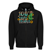 Black 100 days sharfer Zipper Hoodie - SublimationCraftShop