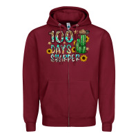 Burgundy 100 days sharfer Zipper Hoodie - SublimationCraftShop