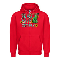 Red 100 days sharfer Zipper Hoodie - SublimationCraftShop