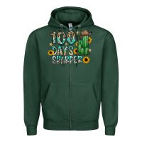 Sports Green 100 days sharfer Zipper Hoodie - SublimationCraftShop