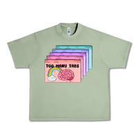 Oil Green too many tabs Urban Heavy Tee - MaliasSmallBusiness