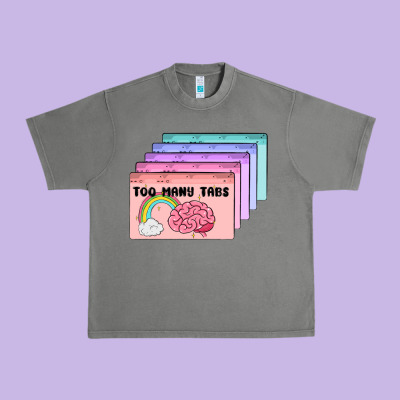 Too Many Tabs Urban Heavy Tee Designed By Maliassmallbusiness