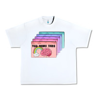 White too many tabs Urban Heavy Tee - MaliasSmallBusiness