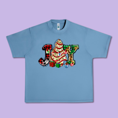 Joy With Christmas Tree Cake Ado Urban Heavy Tee Designed By Adodesignshop