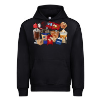 Black Postal Worker Coffee Cups Urban Hoodie - FaDigitalArtStudio