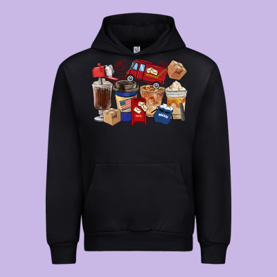 Postal Worker Coffee Cups Urban Hoodie Designed By Fadigitalartstudio