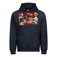 Navy Postal Worker Coffee Cups Urban Hoodie - FaDigitalArtStudio