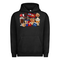 Pigment Black Postal Worker Coffee Cups Urban Hoodie - FaDigitalArtStudio