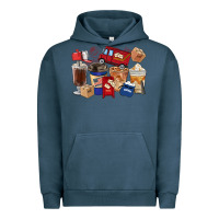 Pigment Midnight Navy Postal Worker Coffee Cups Urban Hoodie - FaDigitalArtStudio