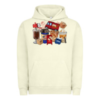 Pigment Pistachio Postal Worker Coffee Cups Urban Hoodie - FaDigitalArtStudio