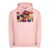 Pigment Salmon Postal Worker Coffee Cups Urban Hoodie - FaDigitalArtStudio