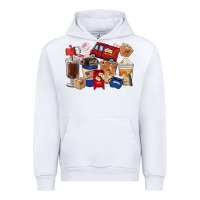 White Postal Worker Coffee Cups Urban Hoodie - FaDigitalArtStudio