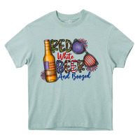 Red White Beer And Boozed Heavy Core Tee | Teevron