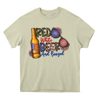 Mossy red white beer and boozed Heavy Core Tee - CowhideDigitalArt