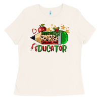 Bone christmas educator pencil Ladies Tee - FaDigitalArtStudio