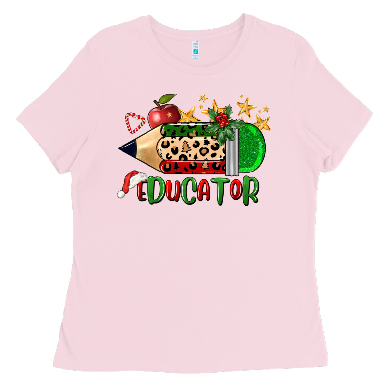Christmas Educator Pencil Ladies Tee by FaDigitalArtStudio | Teevron