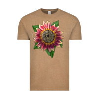 Vintage Coffee crimson blaze sunflower Vintage Tee - LillyAllenDesigns