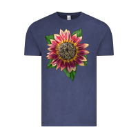 Vintage Denim crimson blaze sunflower Vintage Tee - LillyAllenDesigns