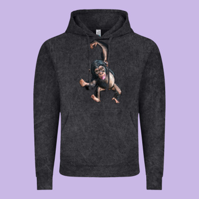 Baby Chimpanzee Vintage Hoodie Designed By Lillyallendesigns