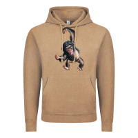 Vintage Coffee baby chimpanzee Vintage Hoodie - LillyAllenDesigns
