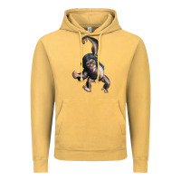 Vintage Mustard baby chimpanzee Vintage Hoodie - LillyAllenDesigns