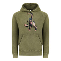 Vintage Olive baby chimpanzee Vintage Hoodie - LillyAllenDesigns