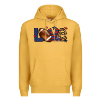 Mustard Love Football team color red blue 4th of july Premium Hoodie - HowdyJamesFarm