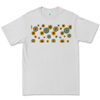 Dove Grey sunflowers and turquoise 16oz libbey glass Premium Tee - HRA Design Shop