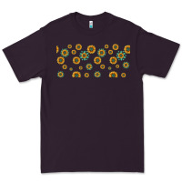 Plum sunflowers and turquoise 16oz libbey glass Premium Tee - HRA Design Shop
