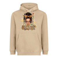 Mushroom believe praying caucasian messy bun Heavyweight Hoodie - texasbilliewilder