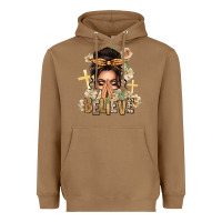 Toasted Coconut believe praying caucasian messy bun Heavyweight Hoodie - texasbilliewilder