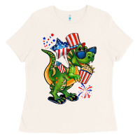 Bone 4th of July T-Rex Ladies Tee - CowGirlArtShop