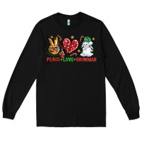 Black peace love snowman Long Sleeve Tee - NancyCooperArtShop