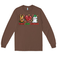Chestnut peace love snowman Long Sleeve Tee - NancyCooperArtShop