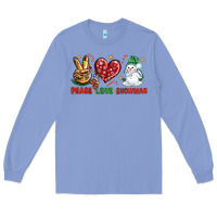 Colony Blue peace love snowman Long Sleeve Tee - NancyCooperArtShop