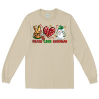 Mushroom peace love snowman Long Sleeve Tee - NancyCooperArtShop