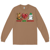 Toasted Coconut peace love snowman Long Sleeve Tee - NancyCooperArtShop