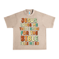 French Oak jesus loves me this i know for the bible tells me Urban Heavy Tee - MaliasSmallBusiness