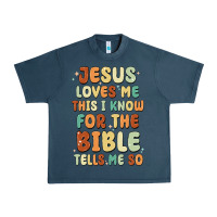 Midnight Navy jesus loves me this i know for the bible tells me Urban Heavy Tee - MaliasSmallBusiness