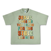 Oil Green jesus loves me this i know for the bible tells me Urban Heavy Tee - MaliasSmallBusiness