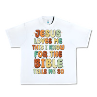 White jesus loves me this i know for the bible tells me Urban Heavy Tee - MaliasSmallBusiness