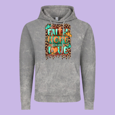 Faith Hope And Love Vintage Hoodie Designed By Barkaloodesign