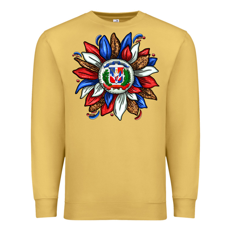Dominican Sunflower Premium Sweatshirt by texasbilliewilder | Teevron
