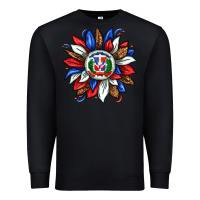 Black dominican sunflower Premium Sweatshirt - texasbilliewilder