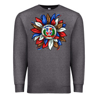 Charcoal Heather dominican sunflower Premium Sweatshirt - texasbilliewilder