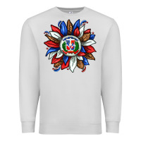 Dove Grey dominican sunflower Premium Sweatshirt - texasbilliewilder