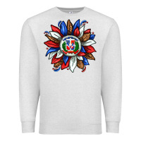 Oatmeal Heather dominican sunflower Premium Sweatshirt - texasbilliewilder