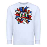 White dominican sunflower Premium Sweatshirt - texasbilliewilder