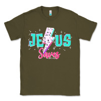 Army Green jesus saves Classic Tee - JahusDesignShop