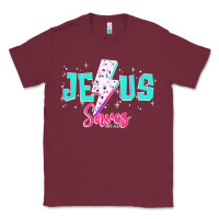 Burgundy jesus saves Classic Tee - JahusDesignShop